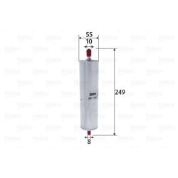 Filtre à carburant VALEO 587100 pour AUDI, PORSCHE Q5, MACAN OE 8R0127400A