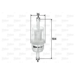 Filtre à carburant VALEO 587524 pour MERCEDES 8, 190, MB OE 893009