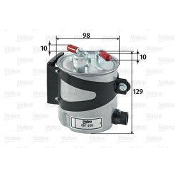 Filtre à carburant VALEO 587528 pour DACIA, RENAULT, OE 7701062436