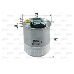 Filtre à carburant VALEO 587535 pour CHRYSLER, JEEP, MERCEDES, SMART