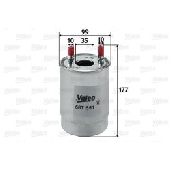 Fuel Filter VALEO 587551 OE Ref 7701478821