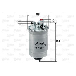 Fuel Filter VALEO 587560 OE Ref 8Z0127435