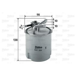 Fuel Filter VALEO 587564 OE Ref 16400EB300