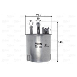 Fuel Filter VALEO 587567 OE Ref 16400ES60A