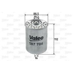 Filtre à carburant VALEO 587704 pour ARO, AUSTIN, CITROEN, DAF, FIAT et plus encore...