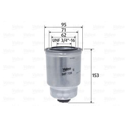 Filtre à carburant VALEO 587728 pour NISSAN OE 16403-7F400