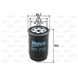 Filtre à carburant VALEO 587733 pour BMW, FIAT, FORD, MERCEDES OE 2240791