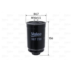 Filtre à carburant VALEO 587759 pour CHRYSLER, DODGE, JEEP OE 52126244AA
