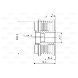 Embrayage de roue libre d'alternateur VALEO 588099 pour AUDI, VW OE 058903119C VALEO