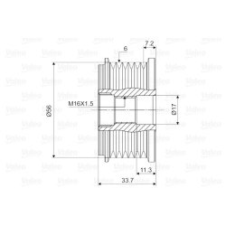 Embrayage de roue libre d'alternateur VALEO 588104 pour VW PASSAT OE 071903119B VALEO
