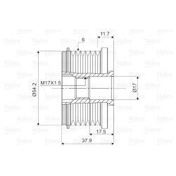 Alternateur Embrayage Roue Libre VALEO 588110 OE 5705-AX VALEO