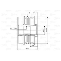Embrayage de roue libre d'alternateur VALEO 588111 pour ABARTH, ALFA ROMEO et plus encore... VALEO