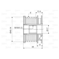 Embrayage de roue libre d'alternateur VALEO 588125 pour CITROEN, MINI et plus encore... VALEO