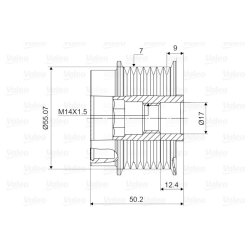 Alternator Freewheel Clutch VALEO 588130 OE Ref 274150W041