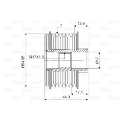 Embrayage de roue libre d'alternateur VALEO 588133 pour SUBARU OE 23750-AA060 VALEO