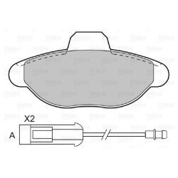 Brake Pad Set VALEO 598011 OE Ref 5892736