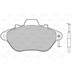 Jeu de plaquettes de frein VALEO 598029 pour CITROËN XM OE 425296