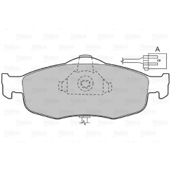 Jeu de plaquettes de frein VALEO 598034 pour FORD OE 1652285