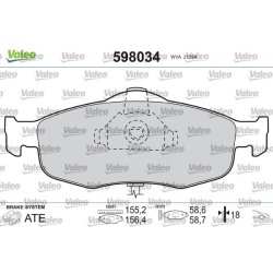 Jeu de plaquettes de frein VALEO 598034 pour FORD OE 1652285 VALEO