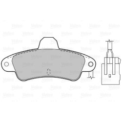 Jeu de plaquettes de frein VALEO 598035 pour FORD COUGAR, MONDEO, CONTOUR OE 1504143