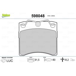 Jeu de plaquettes de frein VALEO 598048 pour VW TRANSPORTER OE 701615151 VALEO