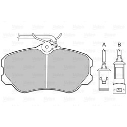 Jeu de plaquettes de frein VALEO 598060 pour ALFA ROMEO 164 OE 0009944814