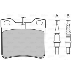 Jeu de plaquettes de frein VALEO 598062 pour MERCEDES OE 0024204820