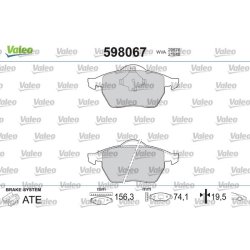 Jeu de plaquettes de frein VALEO 598067 pour FORD, SEAT, VW OE 1001095 VALEO