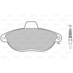 Jeu de plaquettes de frein VALEO 598073 pour CITROEN, FIAT, PEUGEOT OE 1617250580