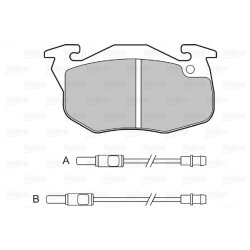 Jeu de plaquettes de frein VALEO 598081 pour CITROEN, DALLAS, PEUGEOT, RENAULT et plus.