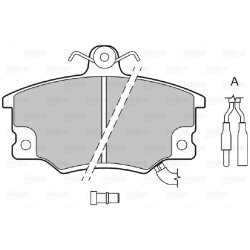 Jeu de plaquettes de frein VALEO 598134 pour LANCIA PRISMA