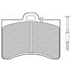 Jeu de plaquettes de frein VALEO 598147 pour CITROEN CX, SM OE 95453876