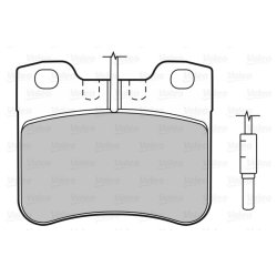 Jeu de plaquettes de frein VALEO 598156 pour CITROËN AX OE 95569340