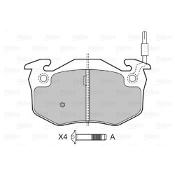 Plaquettes de frein VALEO 598158 pour RENAULT, 19, CLIO, MEGANE OE 7701203668