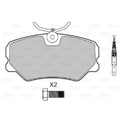Plaquettes de frein VALEO 598179 pour PEUGEOT 207, 307, 405 OE 425055