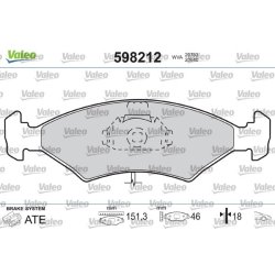 Plaquettes de frein VALEO 598212 pour FERRARI, FORD, MAZDA, PANTHER, TVR VALEO