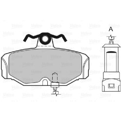 Jeu de plaquettes de frein VALEO 598240 pour AC, CATERHAM, FORD, MARCOS et plus encore...