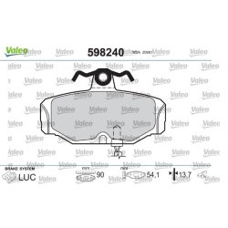 Jeu de plaquettes de frein VALEO 598240 pour AC, CATERHAM, FORD, MARCOS et plus encore... VALEO