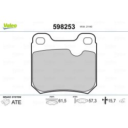 Jeu de plaquettes de frein VALEO 598253 pour HOLDEN, VAUXHALL OE 1605728 VALEO