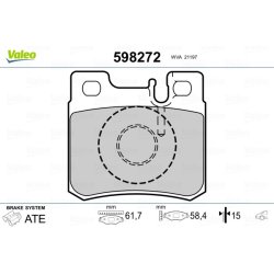 Jeu de plaquettes de frein VALEO 598272 pour MERCEDES OE 0014200220 VALEO