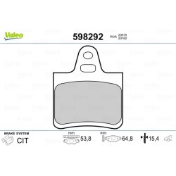 Jeu de plaquettes de frein VALEO 598292 pour CITROËN CX, XANTIA, XM OE 425172 VALEO