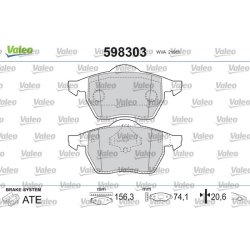 Plaquettes de frein VALEO 598303 pour AUDI, SEAT, SKODA, VW OE 1J0698151L VALEO