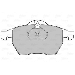 Jeu de plaquettes de frein VALEO 598305 pour CHEVROLET, HOLDEN, VAUXHALL, SAAB