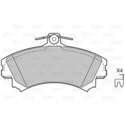 Jeu de plaquettes de frein VALEO 598318 pour MITSUBISHI, PERODUA, PROTON et plus encore...