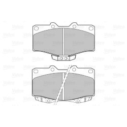 Jeu de plaquettes de frein VALEO 598393 pour TOYOTA 4, HILUX OE 04465-35140