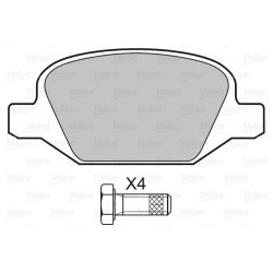 Jeu de plaquettes de frein VALEO 598407 pour ALFA ROMEO, FIAT, LANCIA OE 0009951222