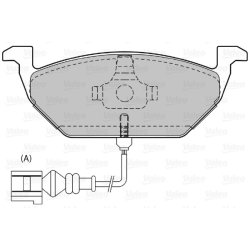 Jeu de plaquettes de frein VALEO 598408 pour AUDI, JETTA, PLYMOUTH, SAAB, SEAT et plus encore...