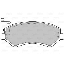 Jeu de plaquettes de frein VALEO 598414 pour CHRYSLER, DODGE, JEEP OE 5019984AA