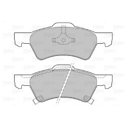 Jeu de plaquettes de frein VALEO 598415 pour CHRYSLER, DODGE OE 05019803AA