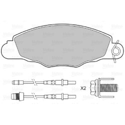Jeu de plaquettes de frein VALEO 598420 pour CITROEN, PEUGEOT OE 4251-45